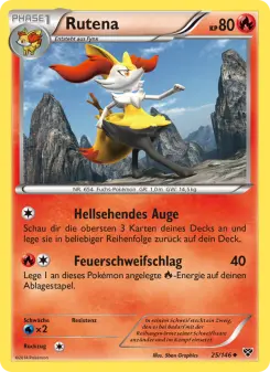 Pokémon-Karte Rutena 025/146