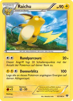 Pokémon-Karte Raichu 043/146