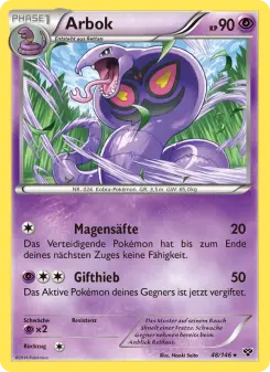 Pokémon-Karte Arbok 048/146