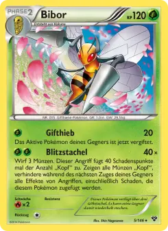 Pokémon-Karte Bibor 005/146