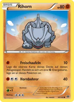 Pokémon-Karte Rihorn 060/146