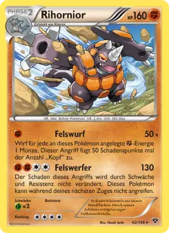 Pokémon-Karte Rihornior 062/146