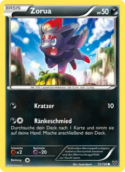 Pokémon-Karte Zorua 072/146