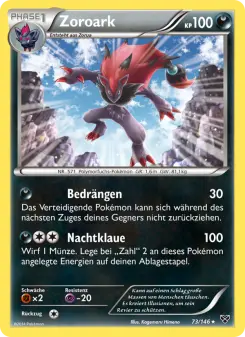 Pokémon-Karte Zoroark 073/146