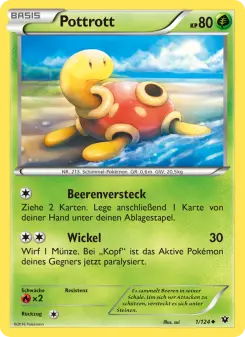 Pokémon-Karte Pottrott 001/124