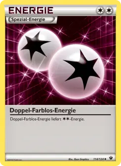 Pokémon-Karte Doppel-Farblos-Energie 114/124