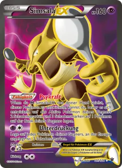 Pokémon-Karte Simsala EX 117/124