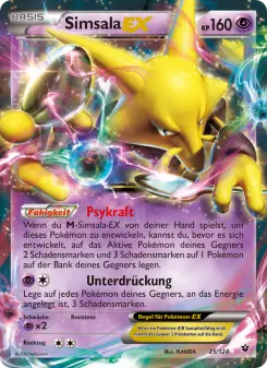 Pokémon-Karte Simsala EX 025/124