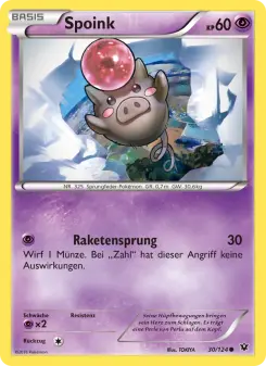 Pokémon-Karte Spoink 030/124
