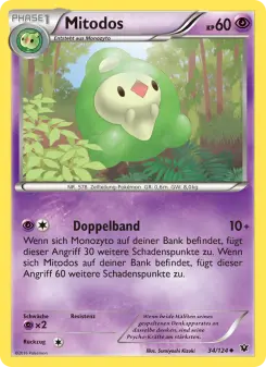 Pokémon-Karte Mitodos 034/124