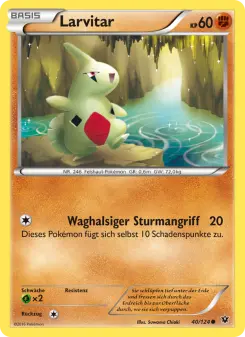 Pokémon-Karte Larvitar 040/124