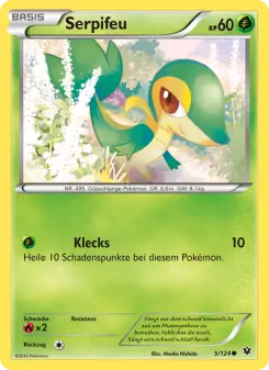 Pokémon-Karte Serpifeu 005/124