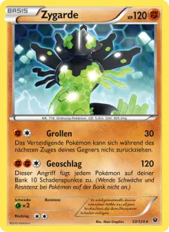 Pokémon-Karte Zygarde 053/124