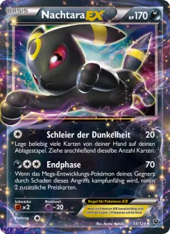 Pokémon-Karte Nachtara EX 055/124