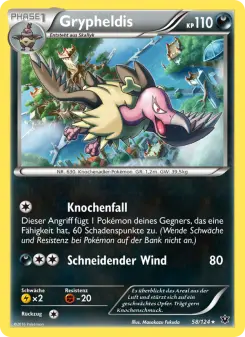 Pokémon-Karte Grypheldis 058/124