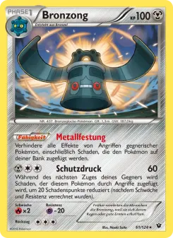 Pokémon-Karte Bronzong 061/124