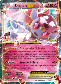 Pokémon-Karte Diancie EX 072/124