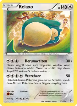 Pokémon-Karte Relaxo 077/124