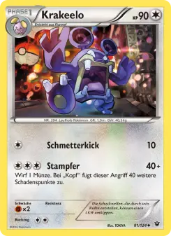 Pokémon-Karte Krakeelo 081/124