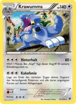 Pokémon-Karte Krawumms 082/124