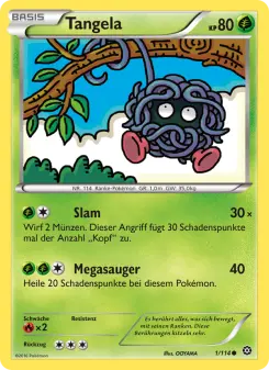 Pokémon-Karte Tangela 001/114