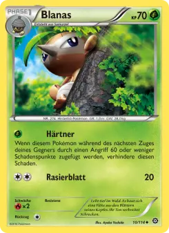 Pokémon-Karte Blanas 010/114