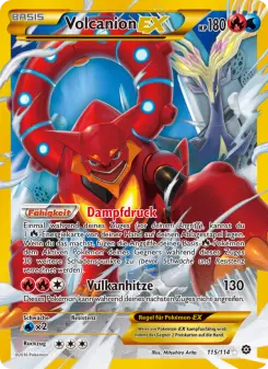 Pokémon-Karte Volcanion EX 115/114