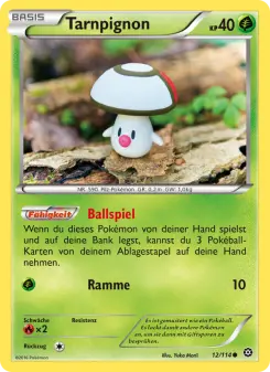 Pokémon-Karte Tarnpignon 012/114