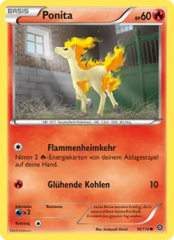 Pokémon-Karte Ponita 016/114