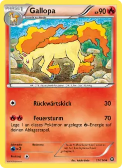 Pokémon-Karte Gallopa 017/114