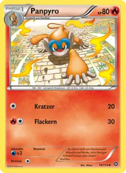 Pokémon-Karte Panpyro 019/114