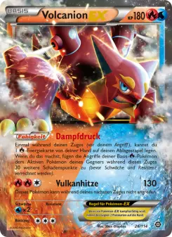Pokémon-Karte Volcanion EX 026/114