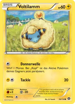 Pokémon-Karte Voltilamm 038/114