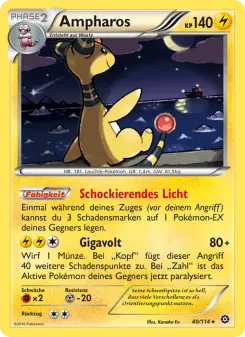 Pokémon-Karte Ampharos 040/114