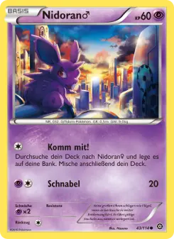 Pokémon-Karte Nidoran♂ 043/114