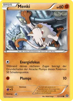 Pokémon-Karte Menki 052/114