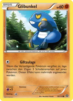 Pokémon-Karte Glibunkel 058/114