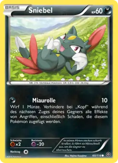 Pokémon-Karte Sniebel 060/114