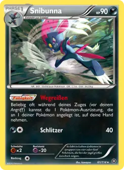Pokémon-Karte Snibunna 061/114