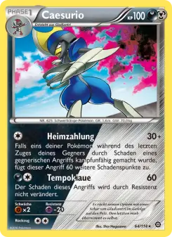 Pokémon-Karte Caesurio 064/114