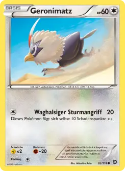 Pokémon-Karte Geronimatz 092/114