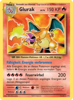 Pokémon-Karte Glurak 011/108