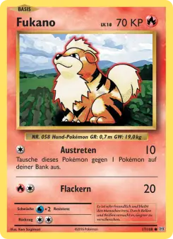 Pokémon-Karte Fukano 017/108