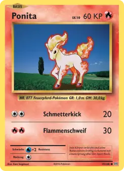 Pokémon-Karte Ponita 019/108
