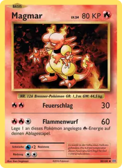 Pokémon-Karte Magmar 020/108