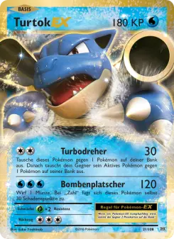 Pokémon-Karte Turtok EX 021/108