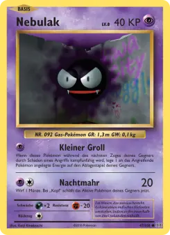 Pokémon-Karte Nebulak 047/108