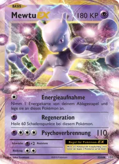 Pokémon-Karte Mewtu EX 052/108