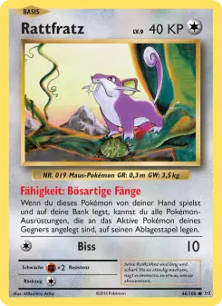 Pokémon-Karte Rattfratz 066/108