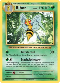 Pokémon-Karte Bibor 007/108